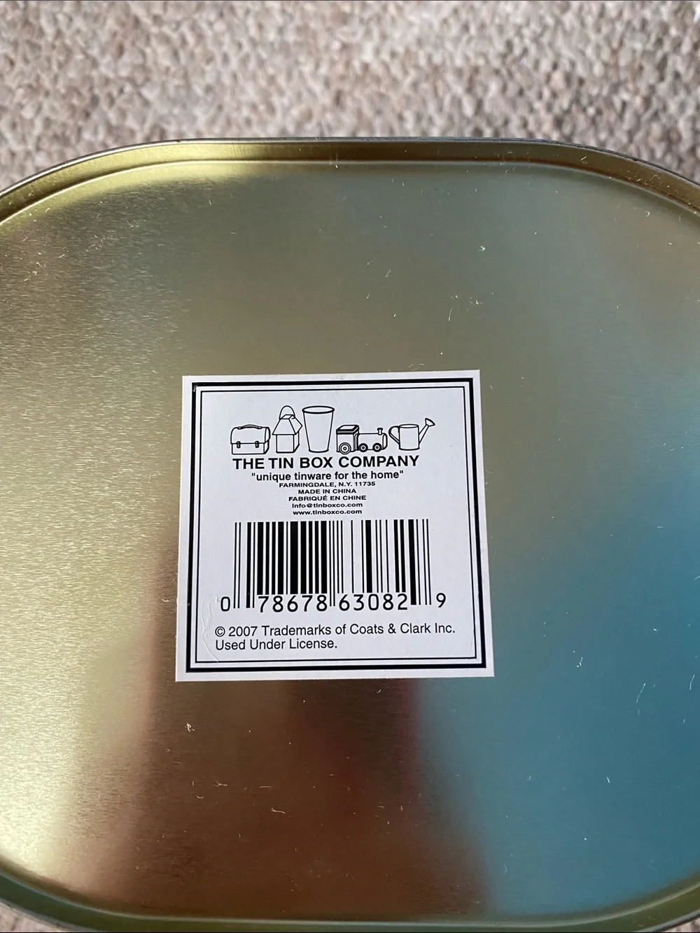 J & P Coats Decorative Thread Tin Storage Case - Pink Accent